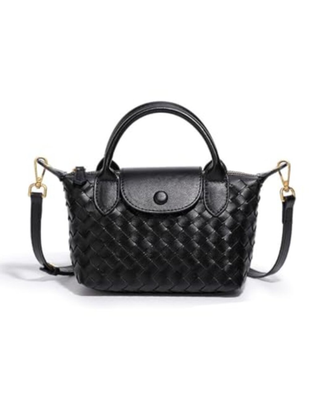 Braided Luxury Faux Leather Women's Top Handle Satchel Handbag